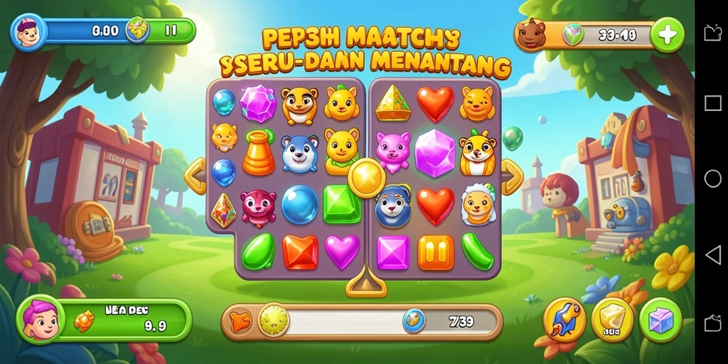 Screenshot dari gameplay seru <strong>2739</strong> dengan tantangan Match-3.
