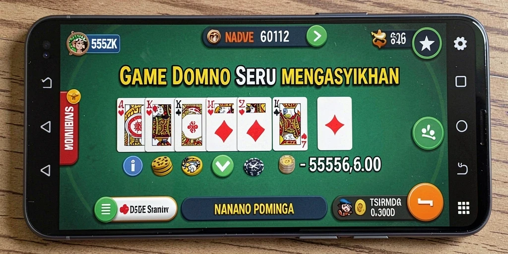 Tampilan gameplay <strong>555ZK</strong> yang menarik dan seru saat bermain domino.