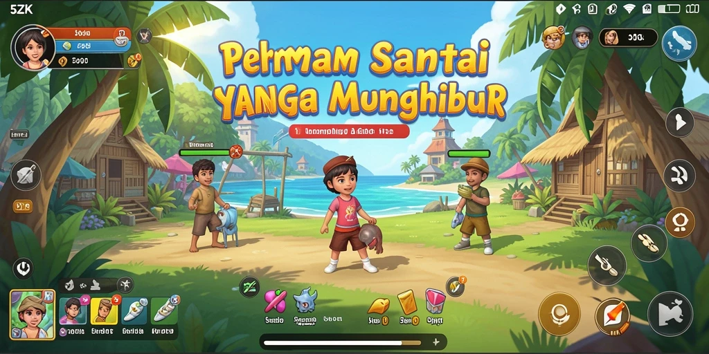 Tangkapan layar utama menunjukkan gameplay dari <strong>5ZK</strong> yang penuh warna.