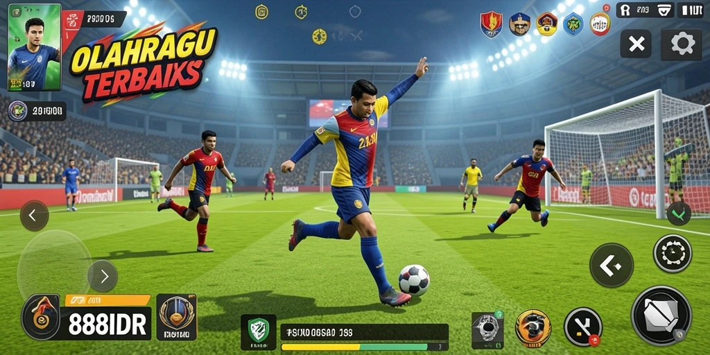 Screenshot gameplay dari 888IDR menunjukkan aksi olahraga yang mendebarkan.