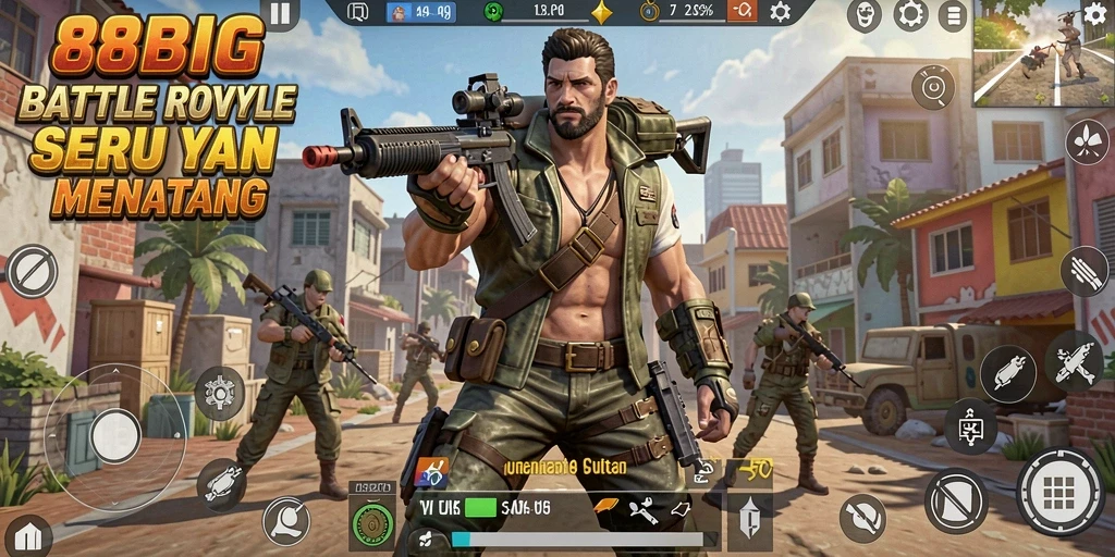 Gameplay seru Battle Royale di 88BIG dengan pertarungan intens.