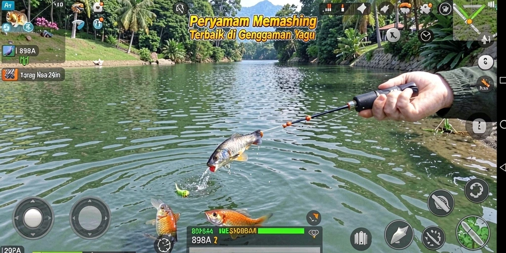 Tangkapan ikan yang hebat dalam gameplay 898A.