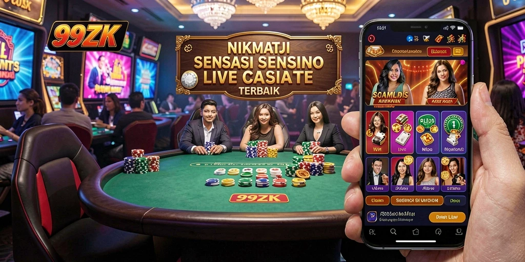 Tampilan gameplay Live Casino yang menarik dan interaktif.