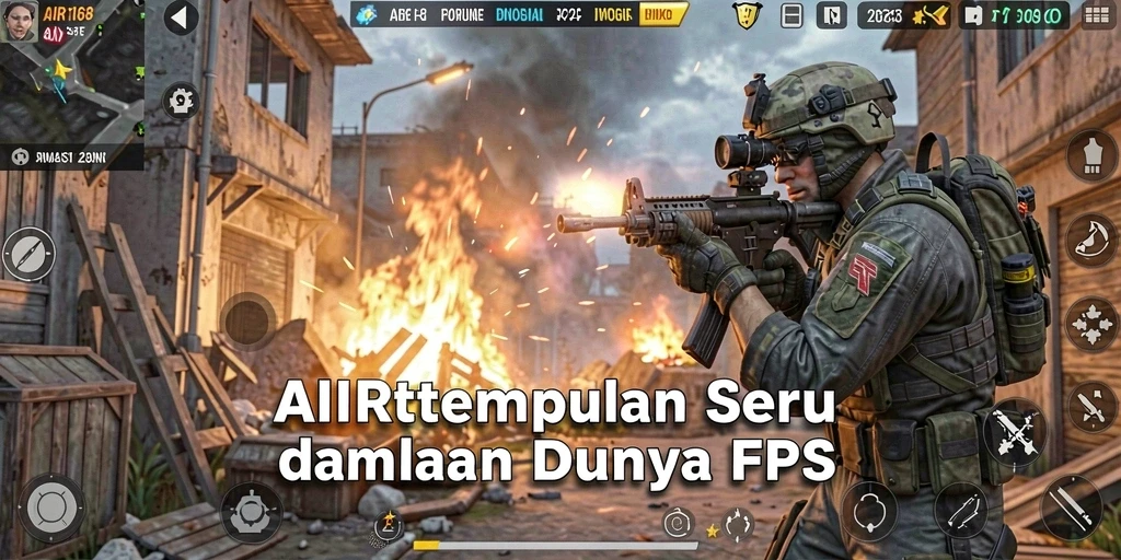 Screenshot utama AIR168 menampilkan aksi gameplay FPS yang mendebarkan.