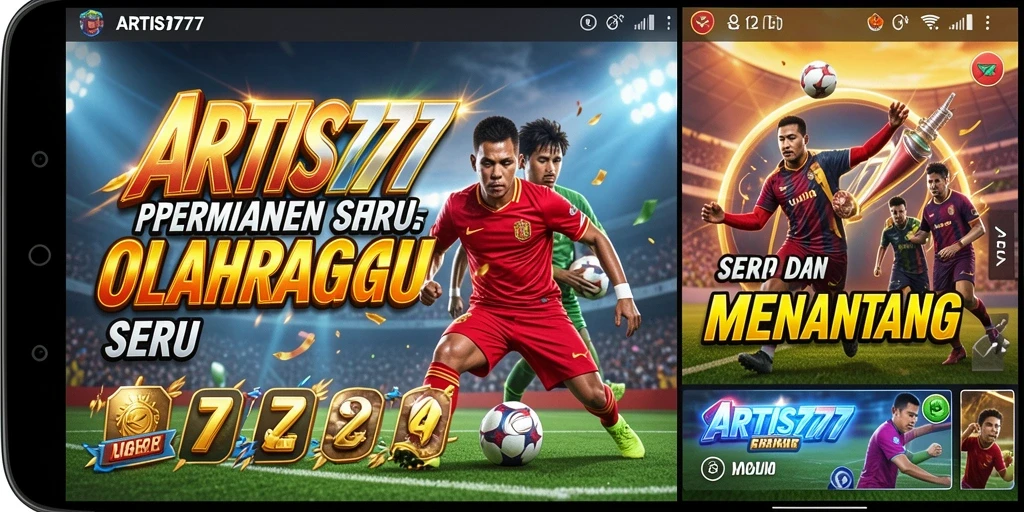 Screenshot utama ARTIS777 menampilkan gameplay yang penuh aksi olahraga yang menarik.