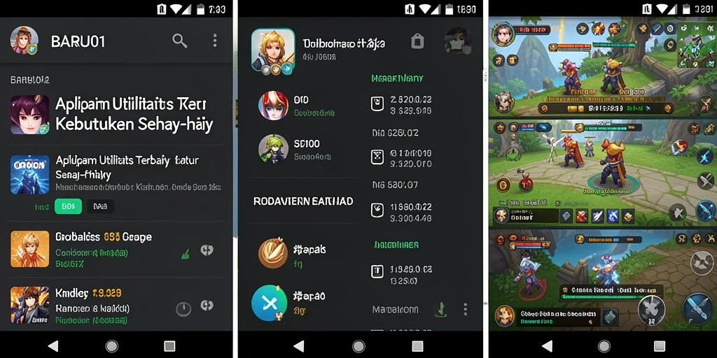 Tampilan antarmuka aplikasi BARU01 yang user-friendly dan fungsional.