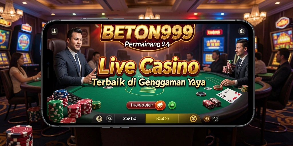 Tampilan gameplay Live Casino yang mendebarkan dan interaktif.