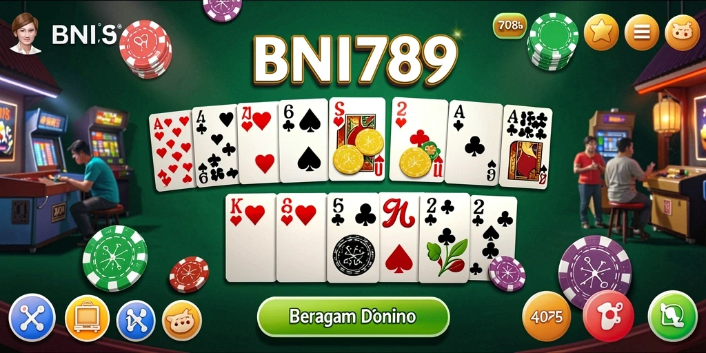 Tampilan gameplay seru dalam BNI789 yang menampilkan aksi Domino.