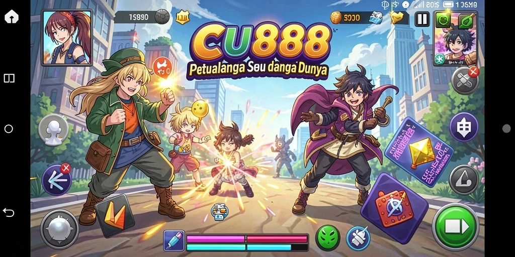 Tampilan gameplay yang menakjubkan dalam dunia Anime.