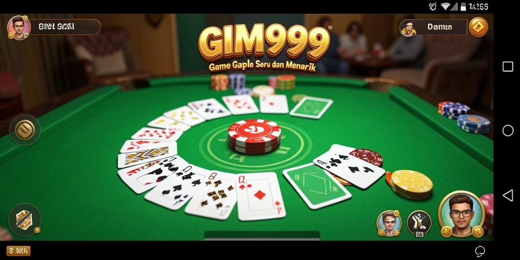 Tampilan gameplay seru GIM999 saat bermain Gaple.