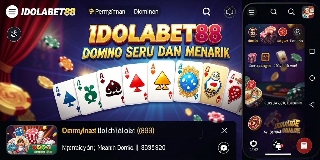 Tampilan utama gameplay IDOLABET88 yang menampilkan keseruan bermain Domino.