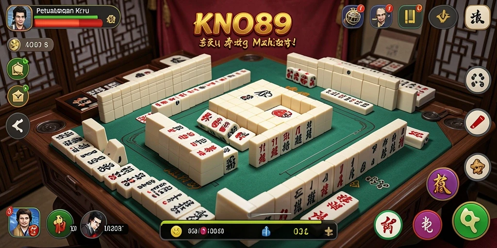 Tampilan gameplay menarik dari KNO89 dengan suasana Mahjong yang ceria.