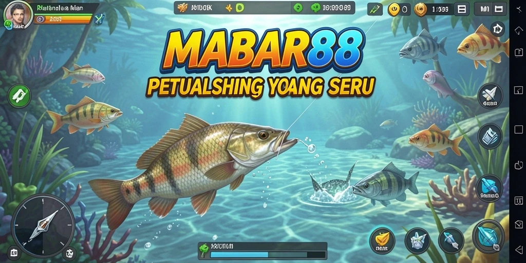 Gameplay MABAR88 yang menampilkan aksi memancing yang seru.