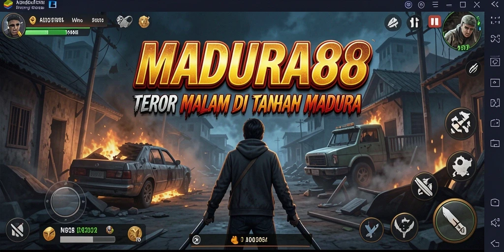 Tampilan gameplay seram dari MADURA88 dengan suasana mencekam.