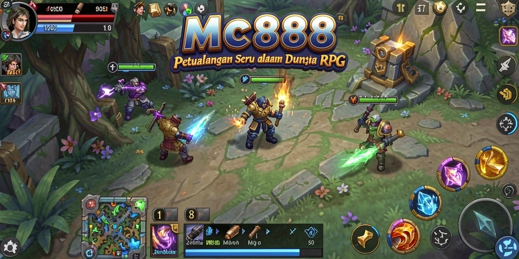 Screenshot gameplay seru dari MC888, dengan karakter dan pertarungan yang mendebarkan.