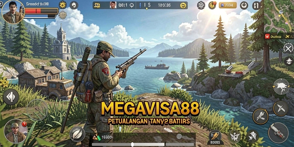 Tampilan gameplay <strong>MEGAVISA88</strong> yang menakjubkan menampilkan petualangan Open World.