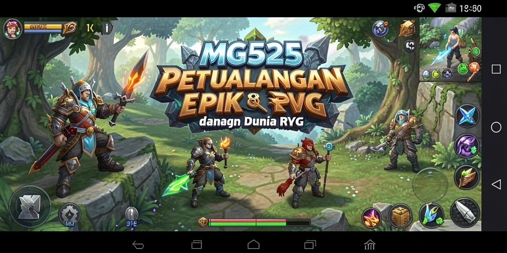 Screenshot MG525 memperlihatkan aksi pertarungan yang seru dalam dunia RPG.