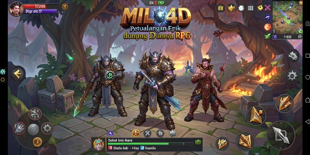 Screenshot gameplay MILO4D menampilkan aksi seru dalam pertarungan RPG.