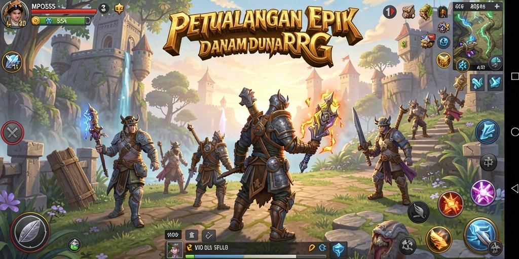 Screenshot gameplay MPO555 yang menunjukkan petualangan seru dan karakter menarik.