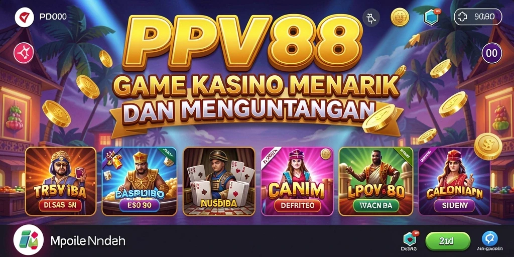 Tampilan menarik dan seru dari permainan Kasino di PPV88.