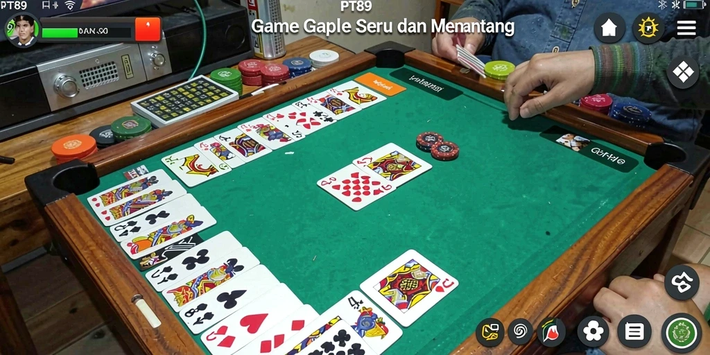 Tampilan permainan Gaple yang seru dan interaktif di PT89.