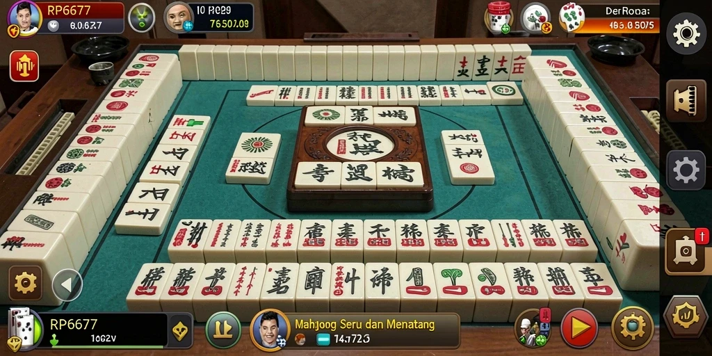 Gameplay Mahjong seru dan menarik dalam RP6677.