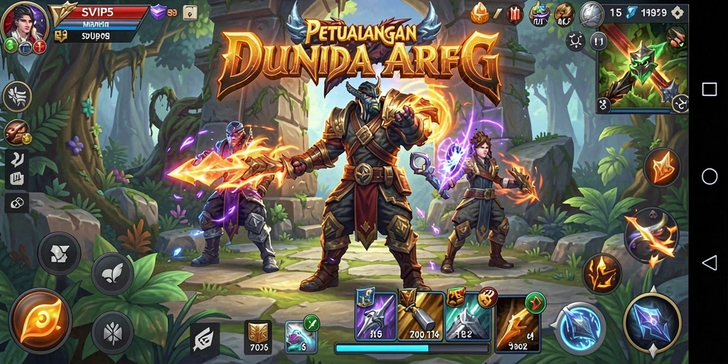 Tampilan gameplay seru dengan aksi pertarungan di SVIP5.