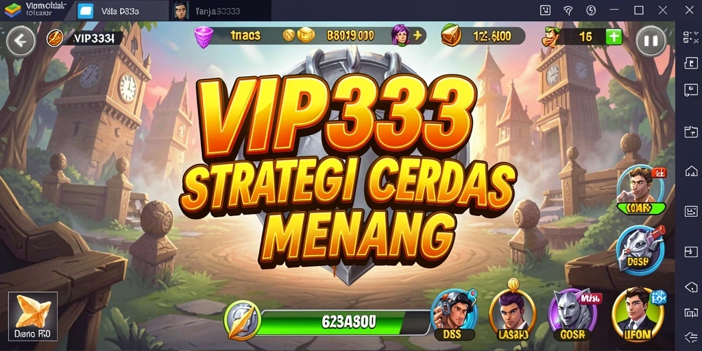 Tangkapan layar gameplay menunjukkan aksi strategi intens di VIP333.