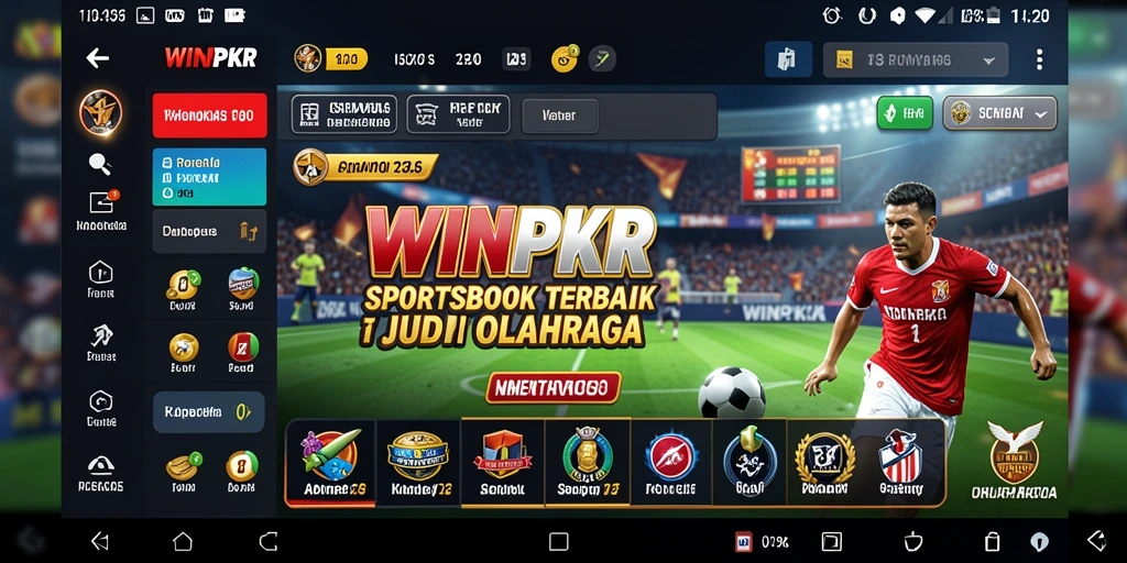 Tampilan gameplay Sportsbook di WINPKR yang menarik dan interaktif.