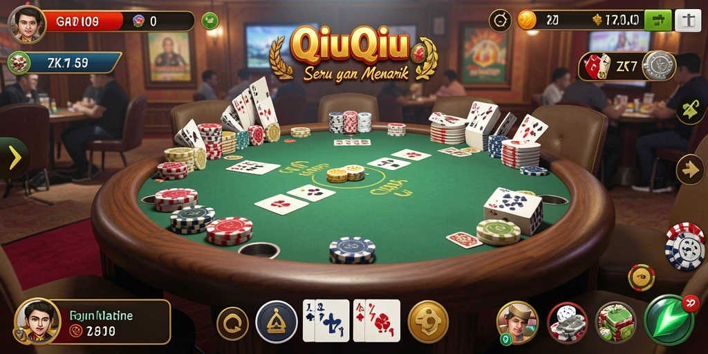 Tampilan gameplay QiuQiu yang menarik dan seru.