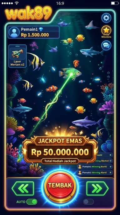 Tampilan antarmuka pengguna wak89 yang sederhana dan intuitif.